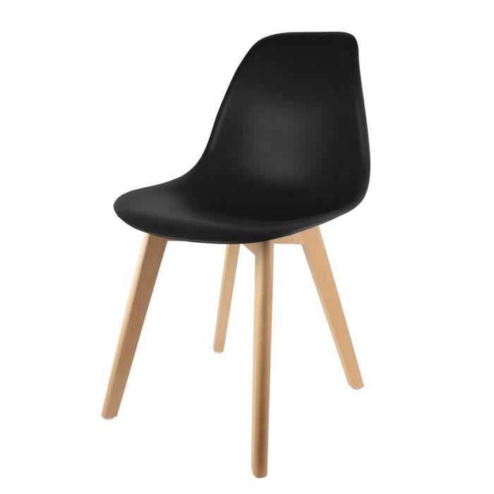 chaise scandinave coque - the concept factory - noir - bois massif - intérieur - salle à manger