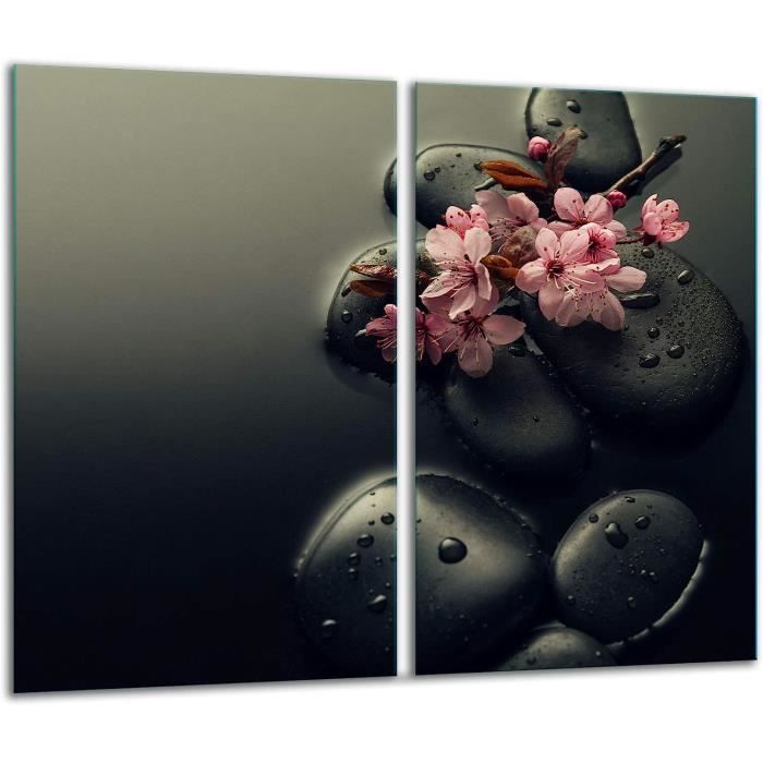 Plaque De Protection Pour Plaque De Cuisson - Verre Trempé 4 Mm, 30 X 52 Cm | Motif Fruits | Antidérapante, Facile à Nettoyer
