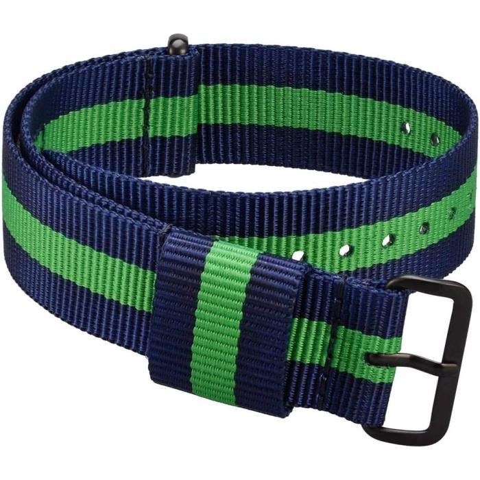 Bracelet De Montre élastique Style Parachute Militaire - Nylon Réglable Pour 18mm, 20mm, 22mm - 13