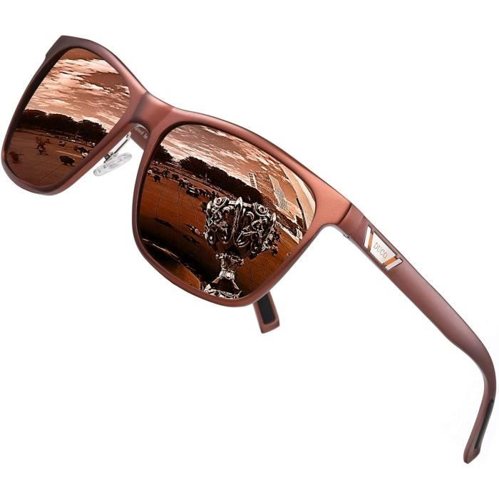 Lunettes De Soleil Polarisées Hommes Femmes JIM HALO - Conduite, Surdimensionnées, Protection UV400