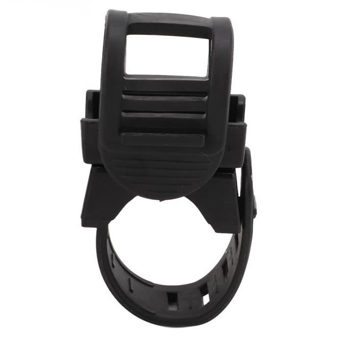 Support de lampe de poche pour vélo - VVIKIZY - Réglable - Clip - Noir - Multifonctionnel