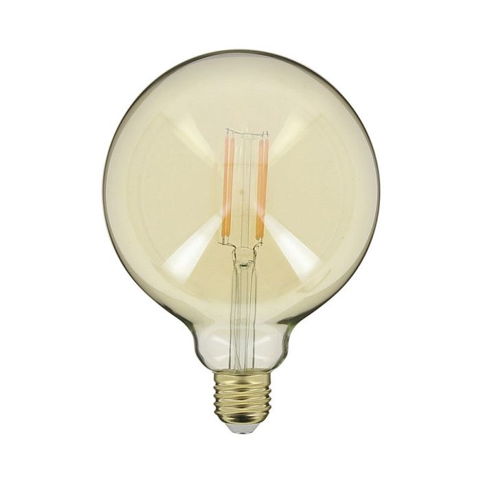 Ampoule LED Globe (G125) / Vintage au verre ambré culot E27 3 8W cons. (30W eq.) 350 lumens lumière blanc chaud Ampoule LED Globe (G125) / Vintage au verre ambré culot E27 3 8W cons. (30W eq.) 350 lumens lumière blanc chaud