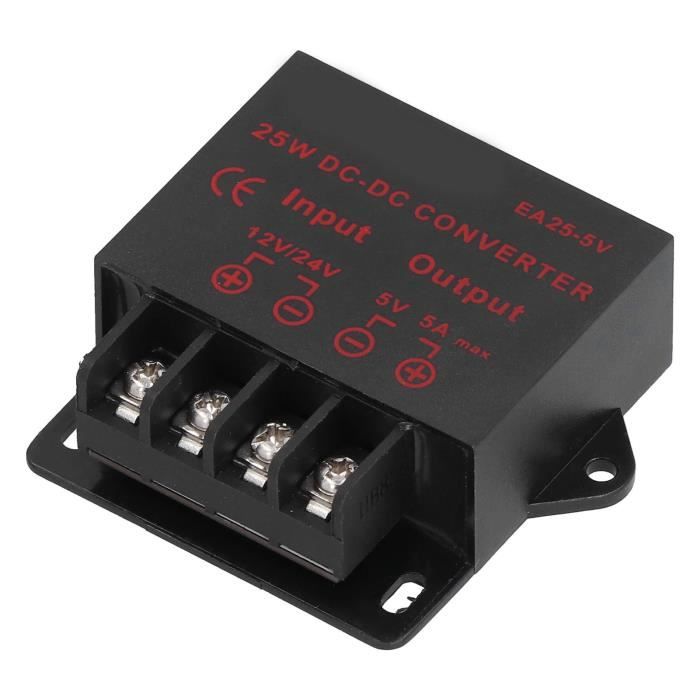 Module Convertisseur De Tension 12V/24V Vers 5V - 5A - Imperméable - Marque Artudatech