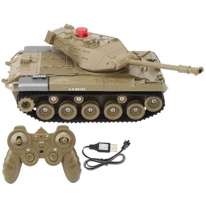 Zunedhys E-1 Remote Control Tank Toy - 1/16 Scale, 2.4G, 29CM, All-Terrain, With LED Lights (Green)