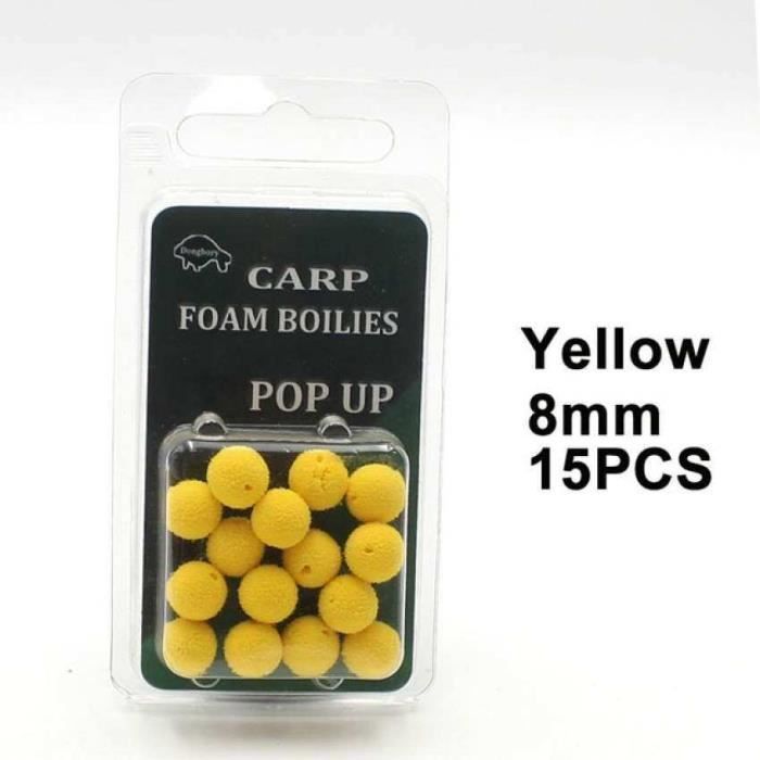 Lot De 2 Bouillettes Colorées Pour Pêche à La Carpe 8 Mm - 2 Saveurs Attractives