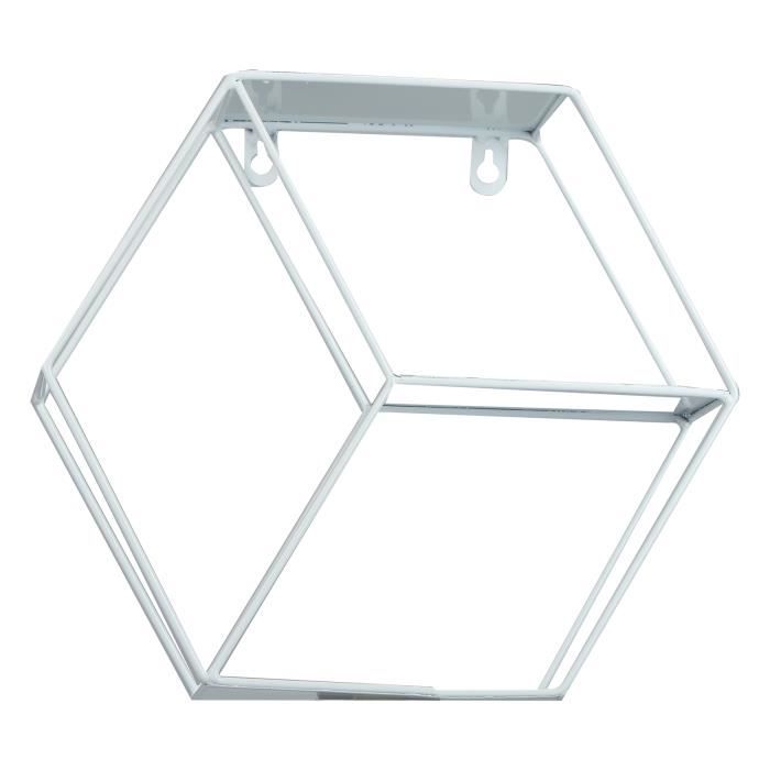 ZZSRJ Cadre de Fer Hexagonal Moderne Petite Casserole Pot Rack Rack Accueil Rack Rack Rack Décoratif (Color : Black L