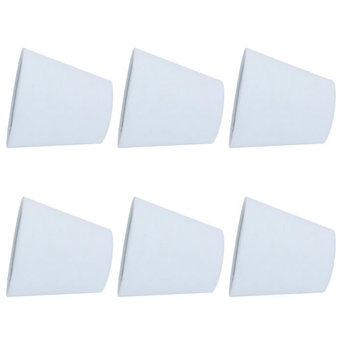 Lot De 3 Abat-Jour Blancs à Clipser - Petit Format 12x11x8cm Pour Ampoules E14 Et Bougies