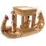 Statue en bois doré doré antique sculpture du roi pharaon égyptien Le