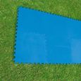 Lot de 9 Dalles de protection de sol en mousse bleu 50 x 50 cm ép 4mm (tapis de sol pour piscine hors sol ou spa gonflable)-1