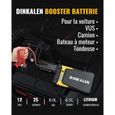 Booster Batterie Voiture 15800mAh 1200A Portable Booster de Batterie Moto (Jusqu’à 8.0L Essence 6.5L Diesel) DINKALEN avec Pinces-1