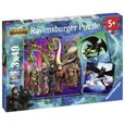 Puzzles DRAGONS 3 - Ravensburger - Lot de 3 puzzles enfant de 49 pièces - Apprivoiser les dragons - Dès 5 ans-1