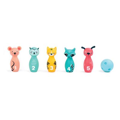 Achat Quilles souples animaux LUDI – 5 quilles PVC + balle ergonomique dès 10 mois en gros Achat Quilles souples animaux LUDI – 5 quilles PVC + balle ergonomique dès 10 mois en gros