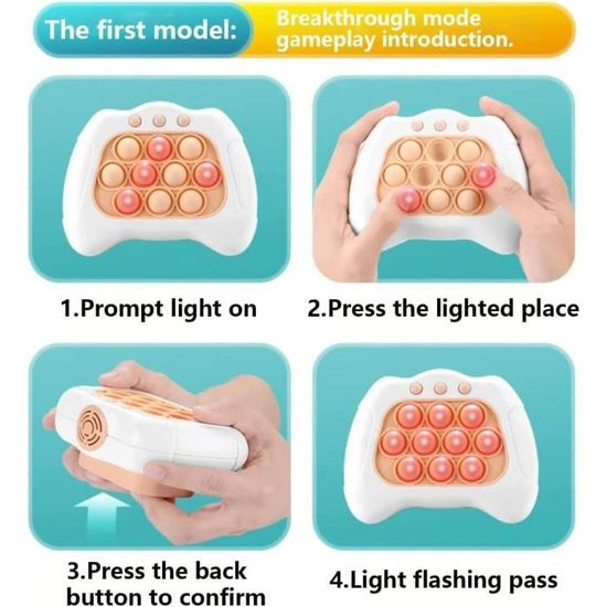Jeu De Pop Électronique Funmo – Puzzle à Bulles Sensoriel – 4 Modes De Jeu – Anti-Stress Pour Enfants Et Adultes