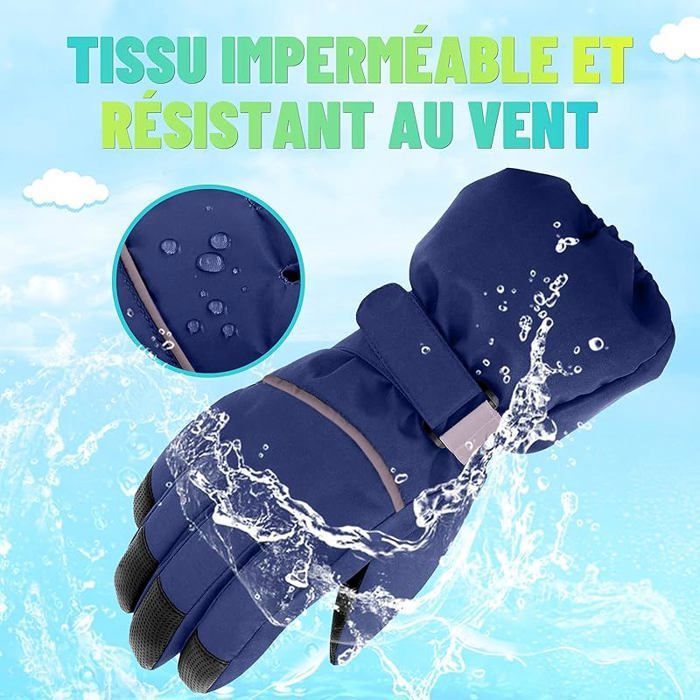 Lot De 3 Paires Gants Hiver Enfants 3-7 Ans - Mitaines Demi-Doigts Chaudes Et Extensibles, Magiques