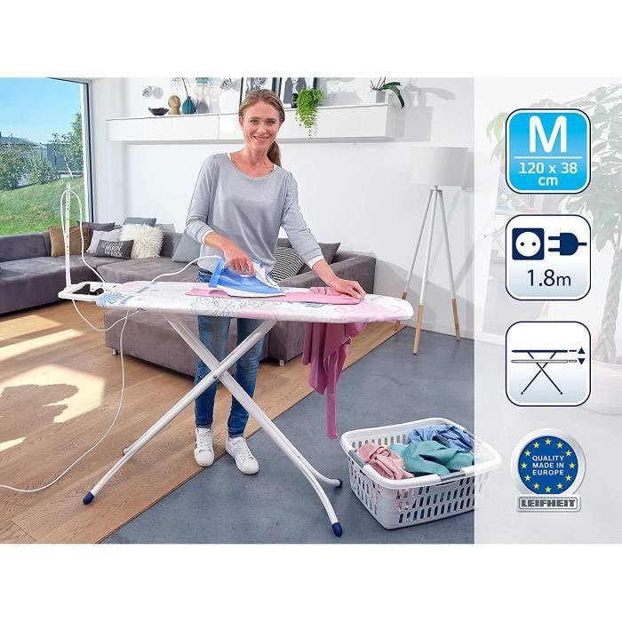 Leifheit Table à repasser Air Board M Compact Plus, table de