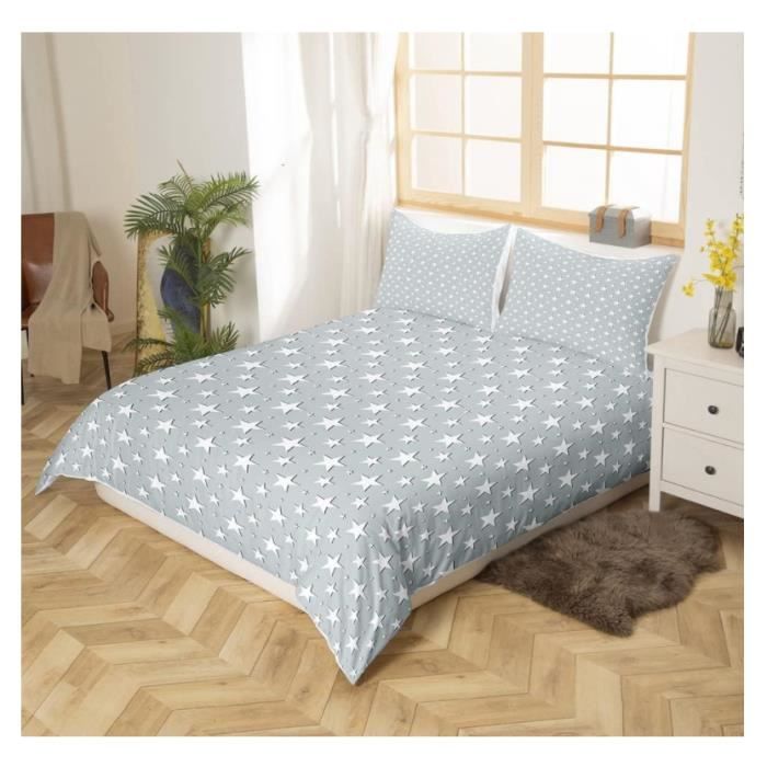 Housse de Couette Star Pattern 200x200cm Microfibre