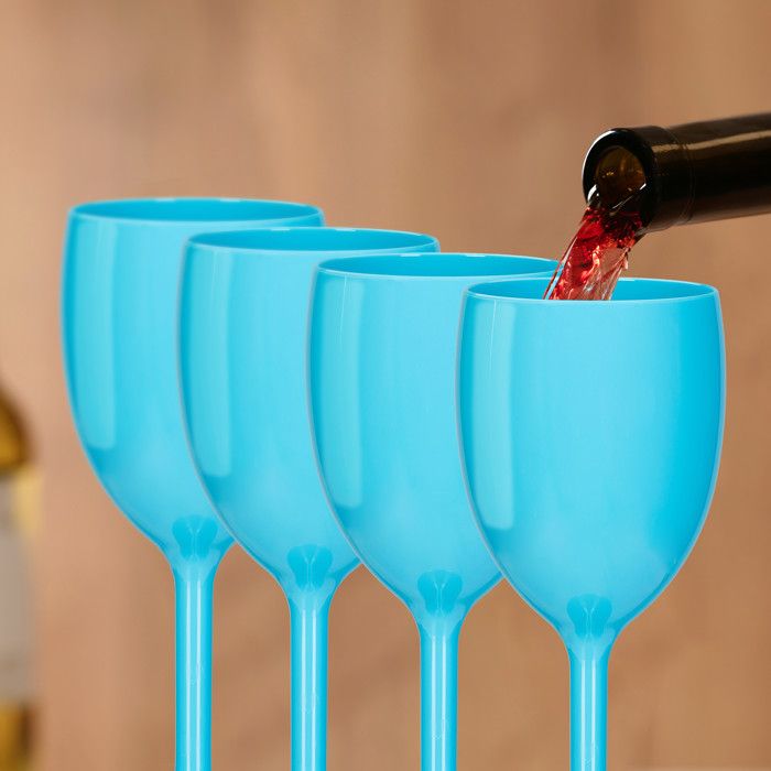 Relaxdays Lot De 12 Verres à Vin En Plastique Incassables – Blanc Élégant, Sans BPA, Parfaits Pour Soirées, Camping Et Pique-Niques