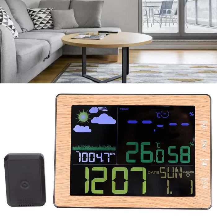 Station Météo Numérique EMOS E0117N – Thermomètre Intérieur/extérieur Avec Sonde Filaire, Piles Incluses