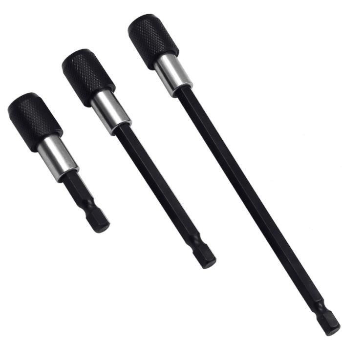 Tournevis électrique hexagonal à dégagement rapide, plusieurs tailles, 75/100/150/300mm, 1/4 pouces, porte-embout d'extension, foret, barre de tige, outils à main