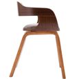 JM 1pc Chaise de salle à manger Design Scandinave Taupe Bois courbé et similicuir 49x51x70cm|6489-2