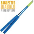 Diabolo à roulements Bleu et Blanc + Baguettes Fibre Bleu + Sac-2
