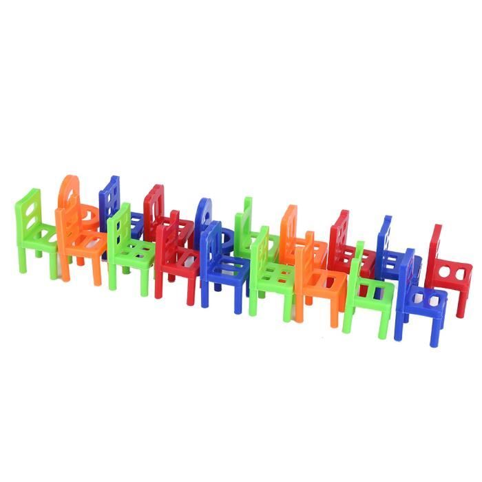MOO 18Pcs / Set Balance Chaises Solde Jouet Plastique Mini Puzzle