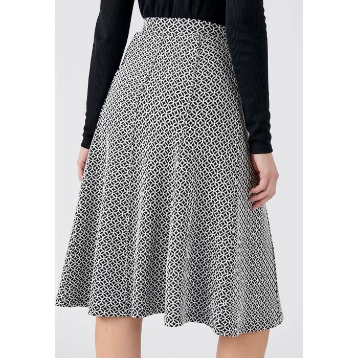 Jupe longue droite en satin femme grande taille noir