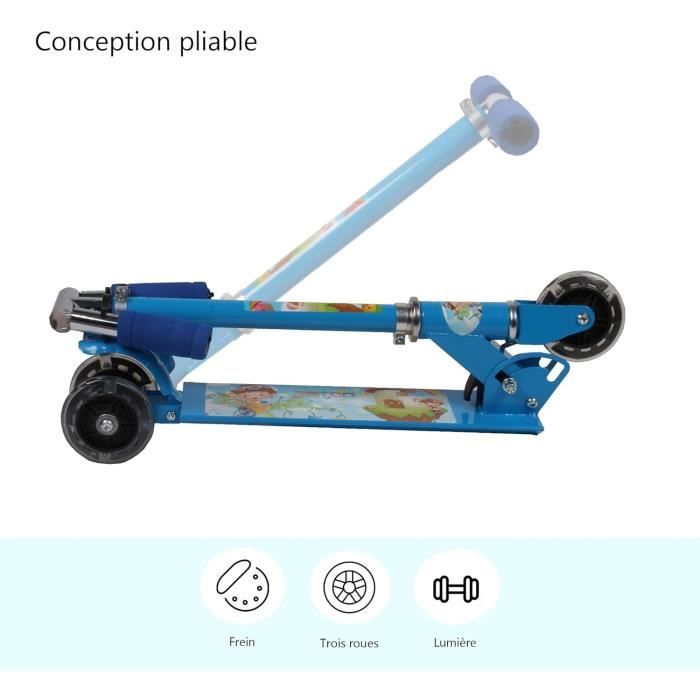 GUIDON TROTTINETTE, BLEU, pour Trottinette Vespa GTS Électrique 12V