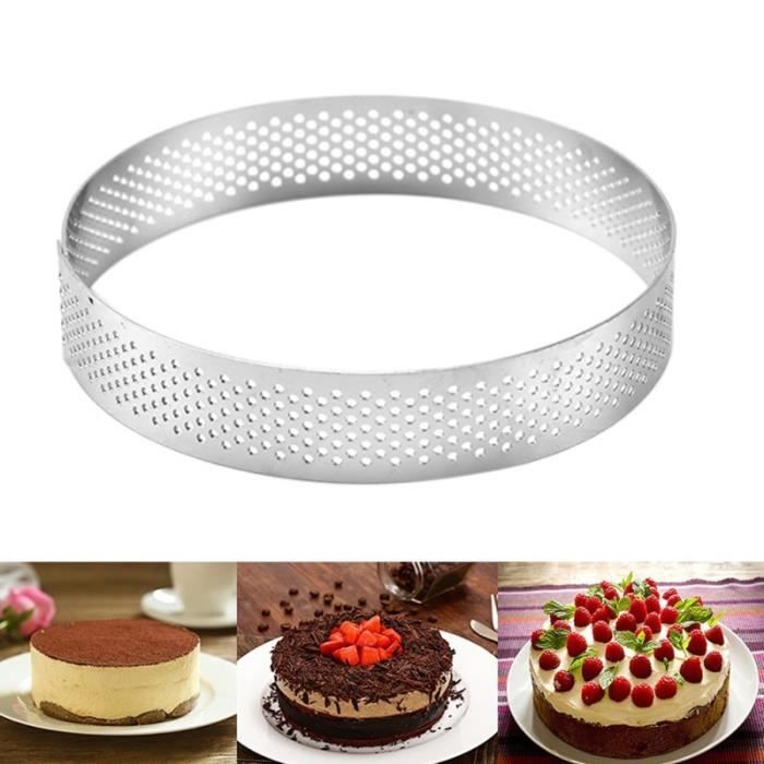 Moule à gâteau et feuilles d'acétate pour la cuisson, anneau à gâteau en  acier inoxydable réglable de 20 à 40 cm, moule à mousse à gâteau à collier  à gâteau, ensemble de