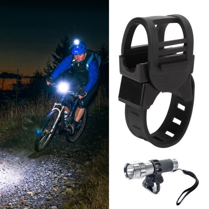 Support De Lampe Frontale Pour Vélo - Clip LED Universel, Plastique Noir, Pour éclairage Nuit