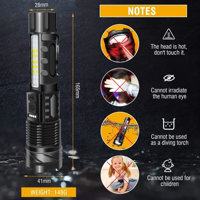 Lanterne lampe de poche tactique torche LED super lumineuse Lanterne lampe de poche tactique torche LED super lumineuse