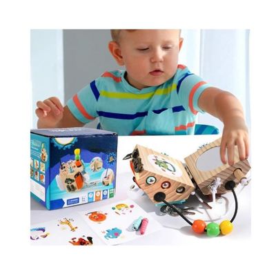 Cube d'activité bébé Montessori Tout-en-Un - Busy Board - Éduca Sagesse