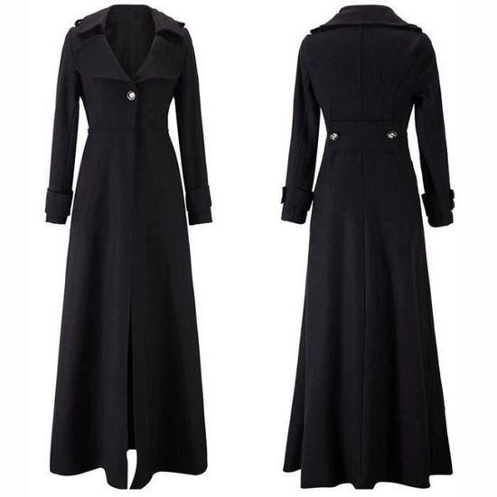 Très long sales manteau femme