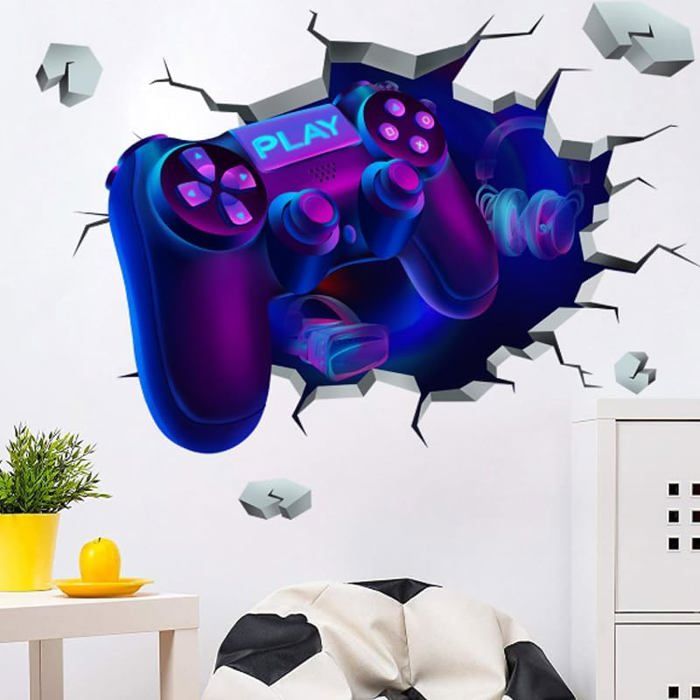 Stickers Muraux Lumineux Zone De Jeu - Autocollants Auto-adhésifs Réfléchissants Pour Chambre D'enfant, Décoration Fête Et Chambre De Garçon Ou Fille