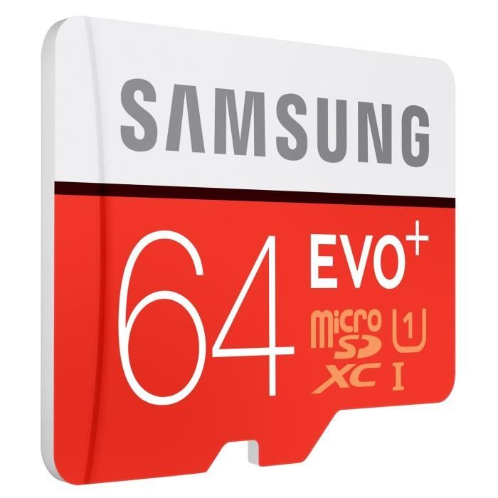 Samsung Evo Plus Carte Mémoire Micro SDXC 64 Go
