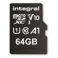 INTEGRAL MEMORY Micro SDXC 64GB Haute Vitesse 100MB/s de vitesse de transfert-1