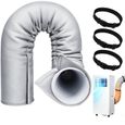 Gaine isolante tuyau clim – – Isolation thermique 3 couches – Pour climatiseur portable – Gris