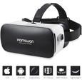 HAMSWAN VR Casque de Réalité Virtuelle, Lunettes 3D VR pour 3D Films et Jeux Compatibles avec iPhone XS/X/ 8/7/ 8 Plus/ 6S Samsung S-0