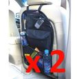 2 x Kabalo Universel organisateur siège arrière de voiture voyage avec porte-boissons - parapluie et 7 velcro étanche compartimen...-0