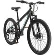 Vtt Vélo Tout Terrain 24 Enfants 8-12 Ans | Bicyclette Cadre 13 Pouces 21 Vitesses Shimano Hardtail Freins Disc-0