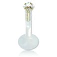 Micro labret or jaune 14k et diamant 2mm clipsable