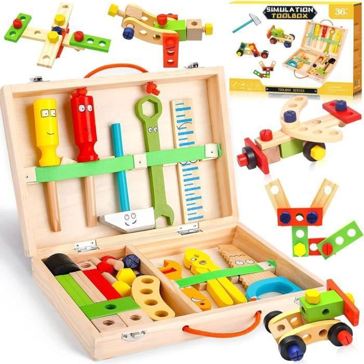 45pcs Jouet Caisse à Outils pour Enfant - Cdiscount Jeux - Jouets