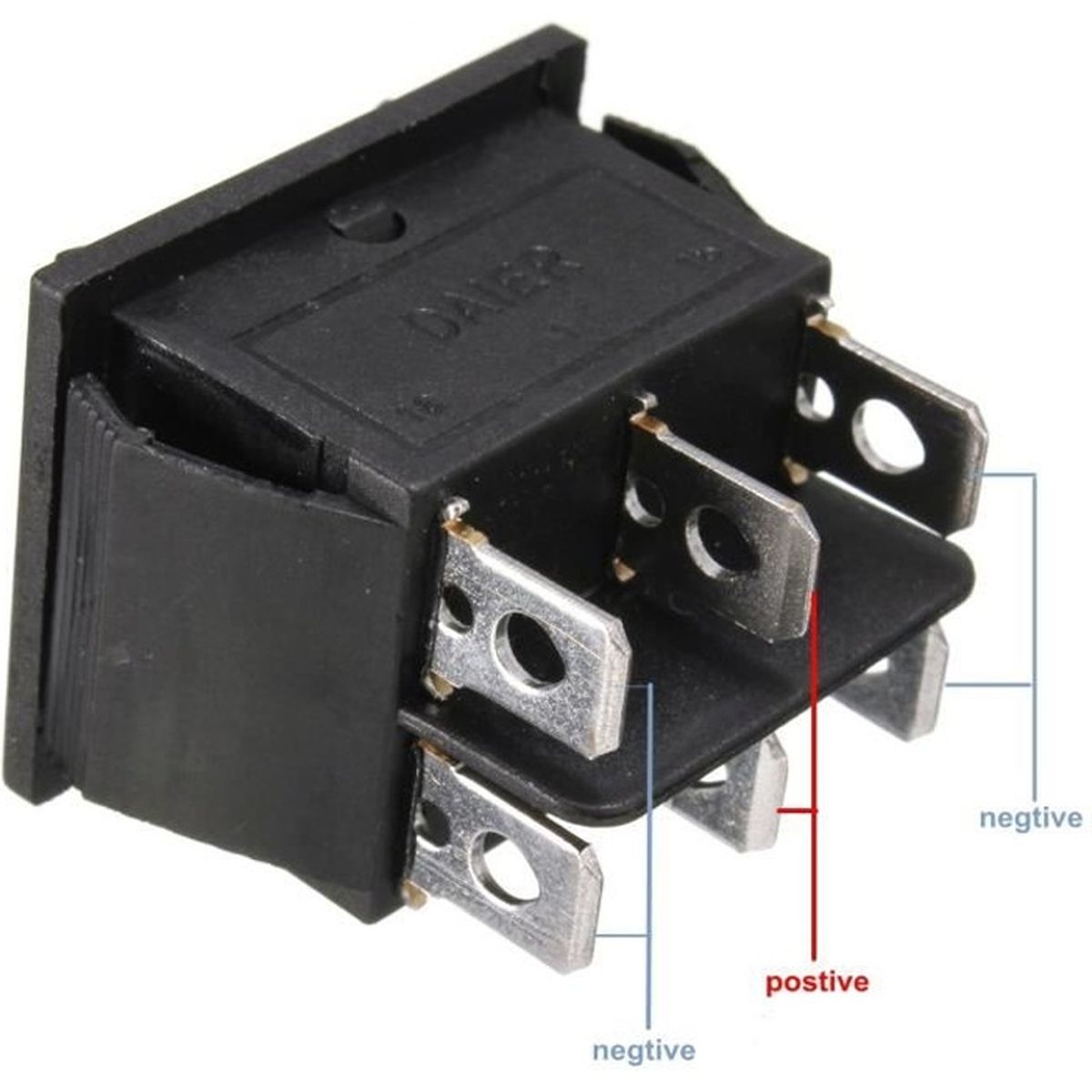Imperméable-Commutateur SPST 2 Fil raccordement Simple Interrupteur 12 V DC-ou 120 V AC Blanc