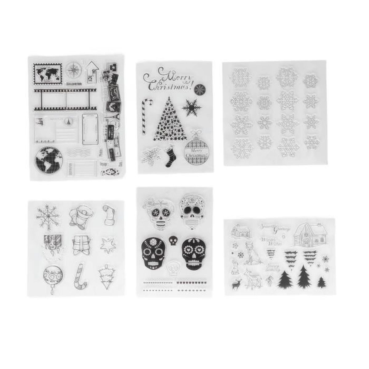 GLOBLELAND Halloween Cadre Tampons Toile D'Araignée Et Cadre D'Arbre Mort Tampon Transparent Sorcière Squelette Citrouille Texte Silicone Tampon Transparents Timbre Clair Joints Pour Scrapbooking