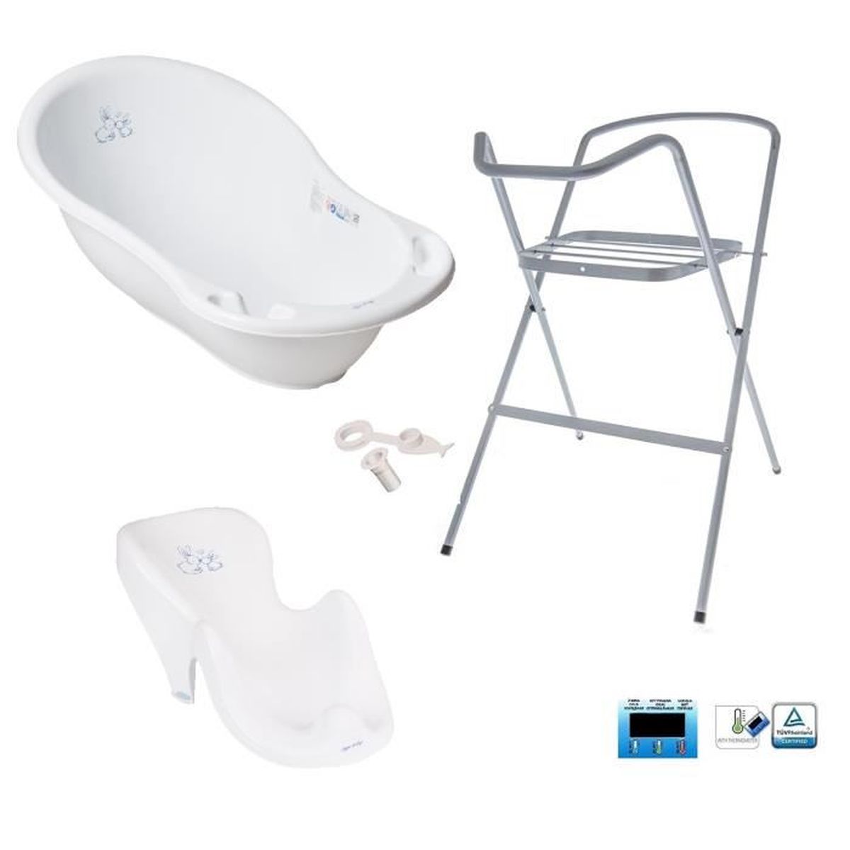 Set De Bain Lapin Blanc Ensemble Baignoire Avec Support Et Siege Transat Indispensables Pour Le Bebe Enfant Nouveau Nee Tega Baby Cdiscount Puericulture Eveil Bebe