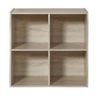 COMPO Meuble de rangement 4 cases Bois clair - L61,5 cm