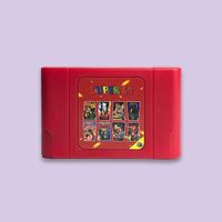 Red - Cartouche de jeu vidéo rétro Super 64, 340-en-1, Pour console N64, Sans région, Avec carte 16 Go