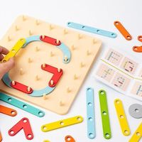 Puzzle en bois avec chiffres et lettres - Montessori - Motricité fine - Jouets pour enfants