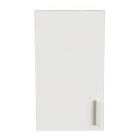 Meuble haut de cuisine 40 cm 1 porte Blanc/Chêne - ABINCI - Blanc - Bois - L 40 x l 30 x H 70 cm - Meuble de cuisine