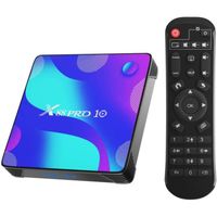 Android 10.0 TV Box,Android 4Go RAM 32Go ROM RK3318 Quad-Core 64bit Cortex-A53 Support 2.4/5.0GHz Dual-Band WiFi BT4.0 3D 4K 1080P H